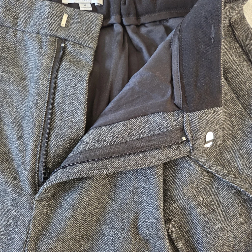 Petite Studio Silas Herringbone Wool Trousers, Charcoal, Medium - Picture 8 of 16